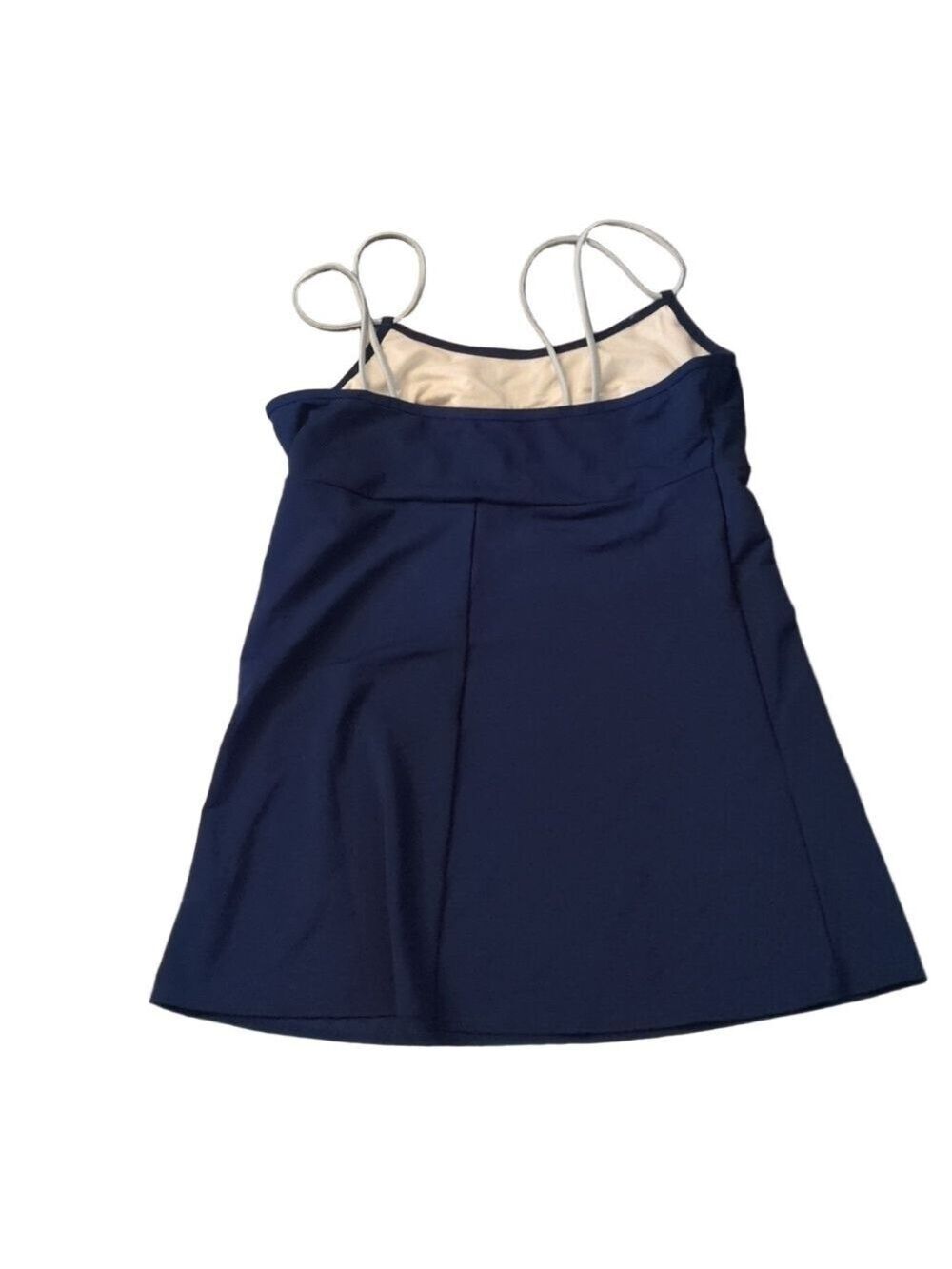 Sun Streak By Newport News Vintage Navy Tankini Top Size 14 - Picture 5 of 5